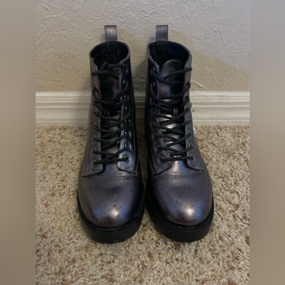 H&M Divided Metallic Purple Boots, US 7